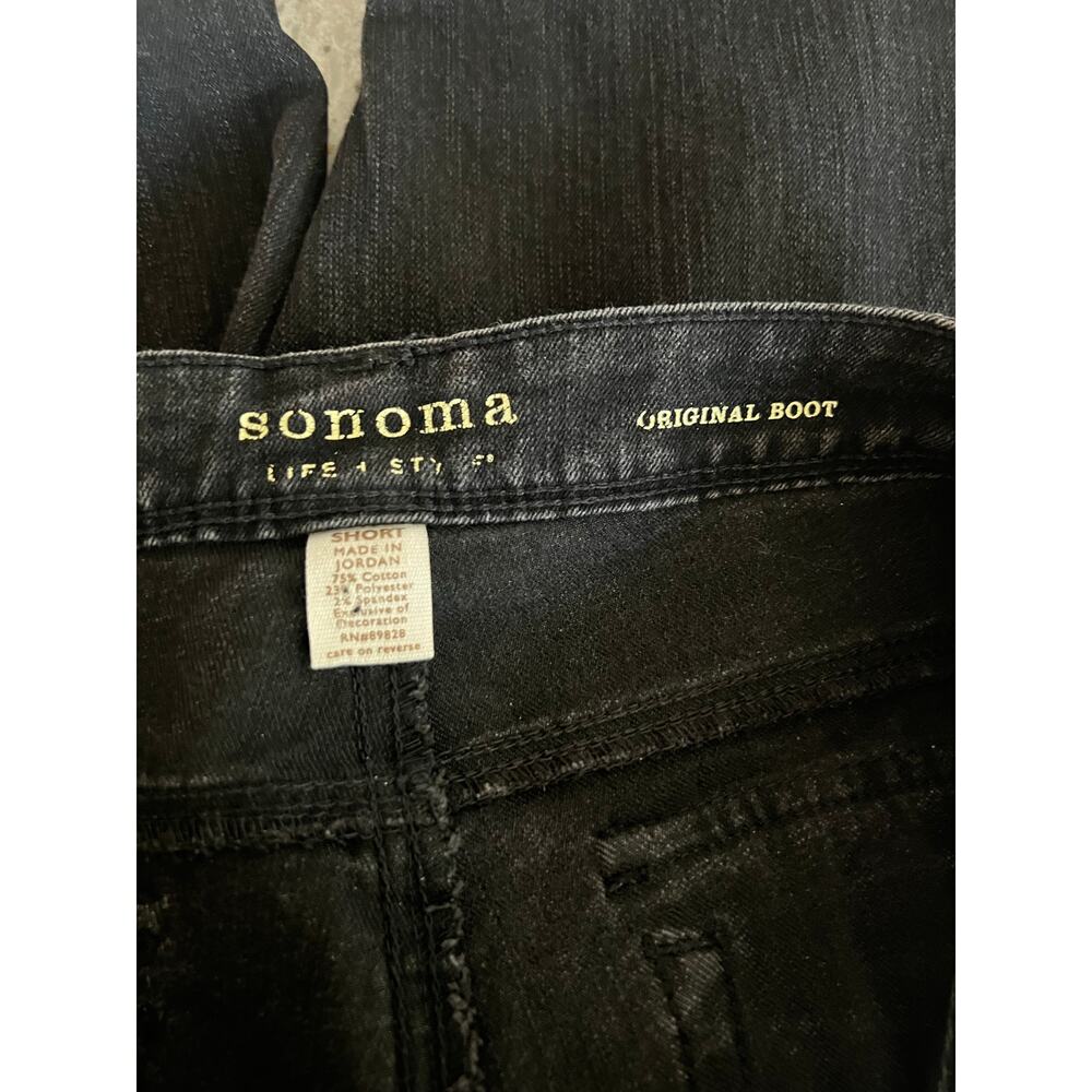 Vintage Sonoma Original Boot Cut Jeans Black Size 10 Short JJ - Picture 2 of 11
